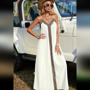 Boho White Maxi Dress